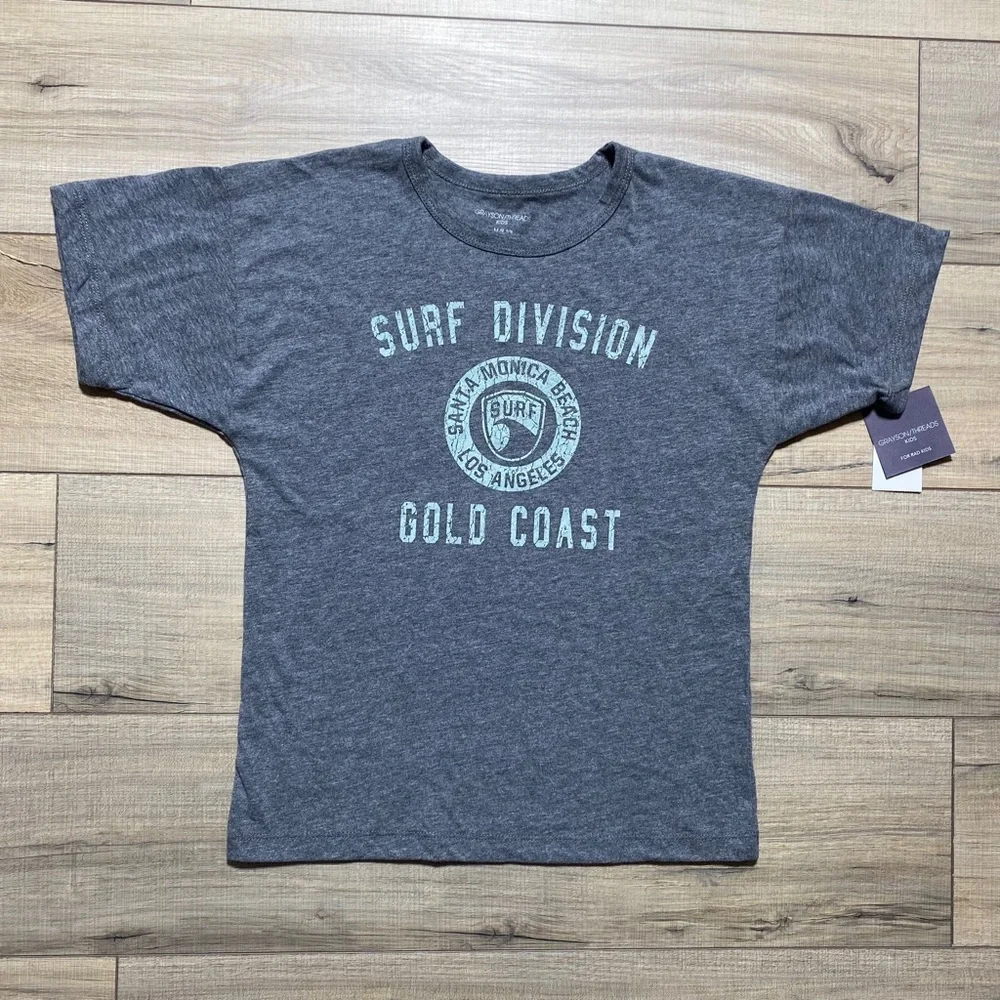 Grayson Threads Unisex Surf Division Santa Monica T-Shirt Size M (8-10)‎ Gray